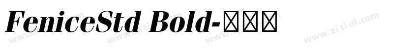 FeniceStd Bold字体转换